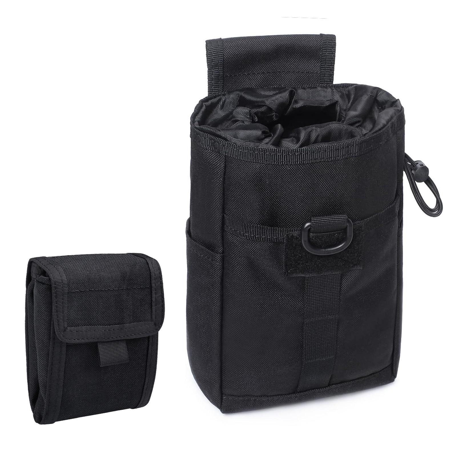 TEMU 1000d Tactical Molle Storage Bag With Drawstring, Collapsible Utility Pouch For Waist