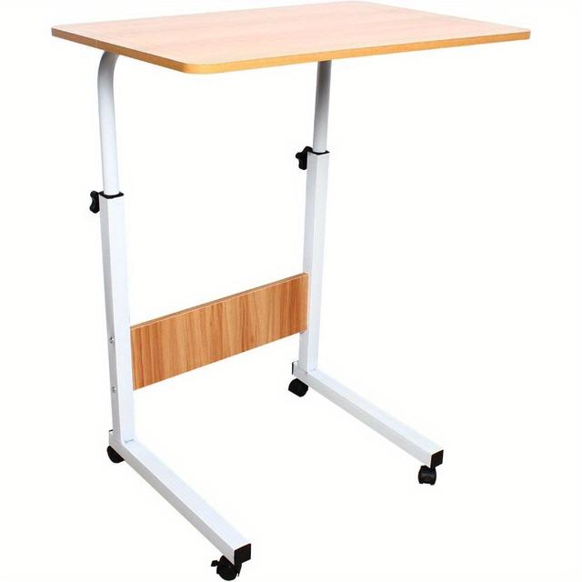 TEMU Height Adjustable, Laptop Table, Bed Table, Computer Desks, Side Table With Wheels, Nursing Table, , Laptop Stand, Table For Hospital Bed, Bedroom, Office