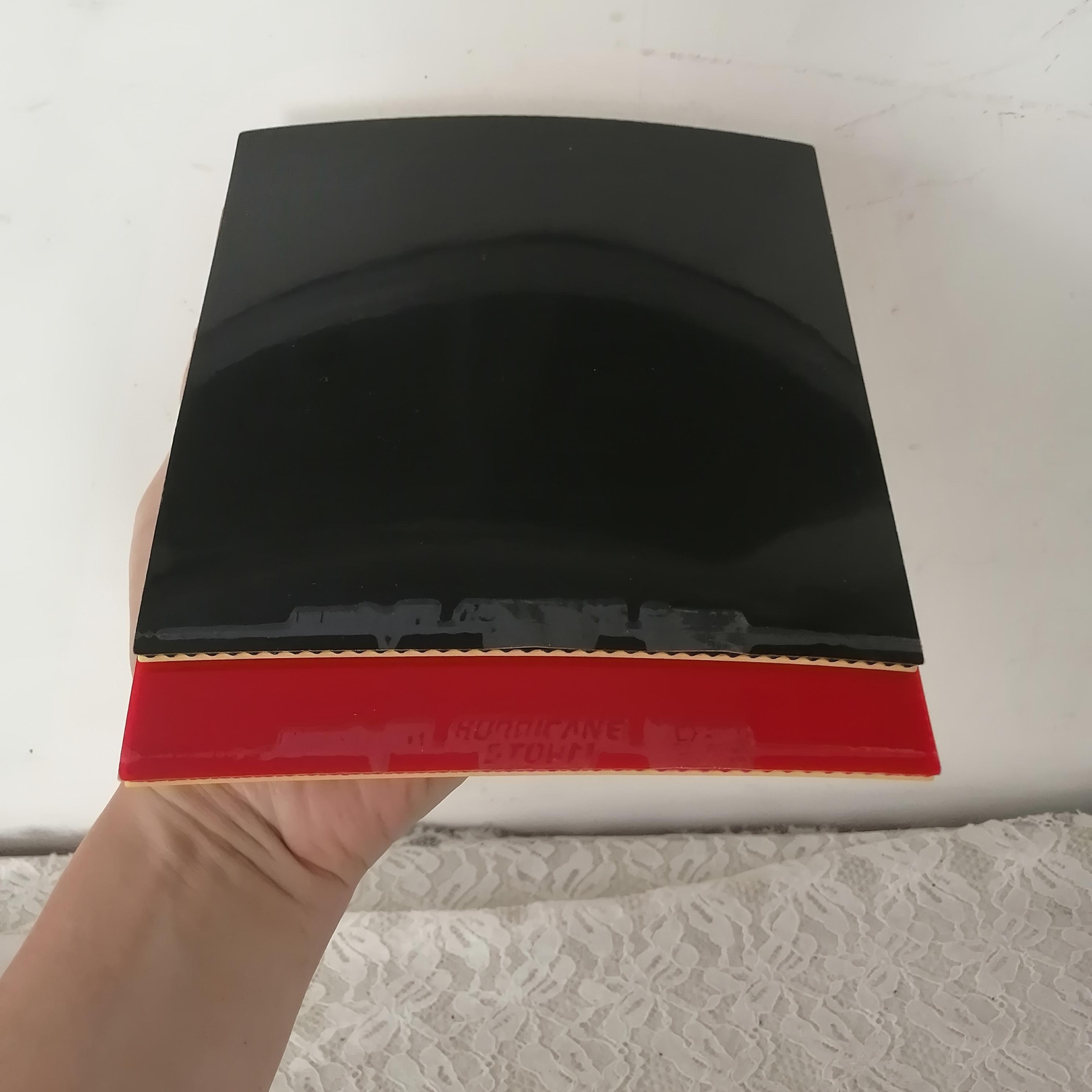 TEMU 2 Piezas de Goma para Raqueta de Tenis de Mesa, Combinación de una y una Negra, con Dureza Media de 38-42 Grados y Grosor de 2.2 mm, Adecuada para Jugadores Versátiles