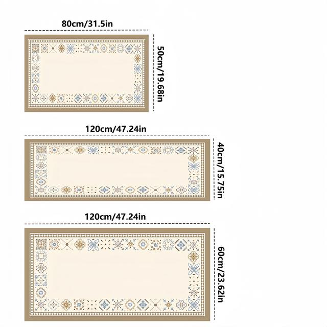 TEMU 1pc Simple Printed Kitchen Drain Mat, Tabletop Mat For Dining And Study Desk. Coaster, Heat Insulation Pad, Countertop Decorative Mat