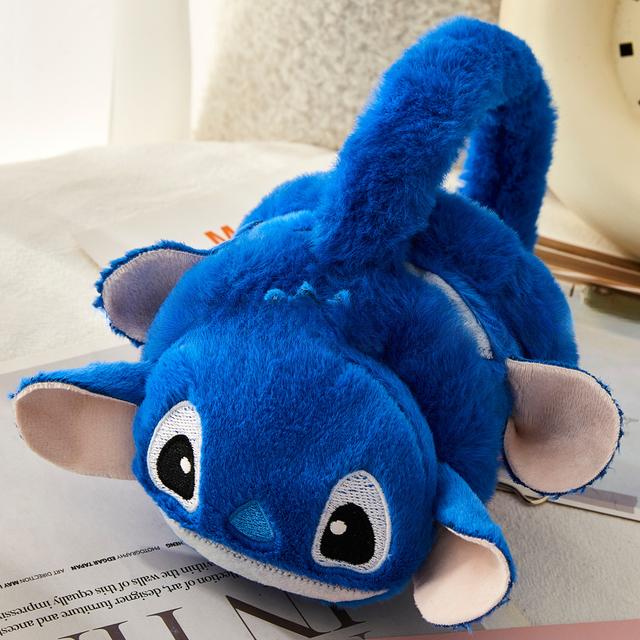 TEMU Cache-Oreilles Chauds en Peluche de Stitch des Dessins Animés Disney pour Protéger contre