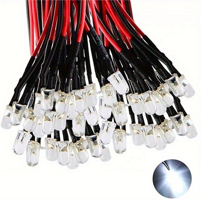 TEMU 100pcs Led Cable Light Bulbs Pre-wired, Luminous Diode Lights, Miniature Led Model Kit With Pre-wiring