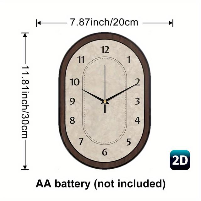 TEMU ساعة حائط 2D مسطحة صامتة - تصميم حديث وبسيط بأسلوب ريترو - هندسية فنية - مثالية لغرفة المعيشة، غرفة النوم والمطبخ وديكور المنزل - هدية مميزة للمناسبات والاحتفالات