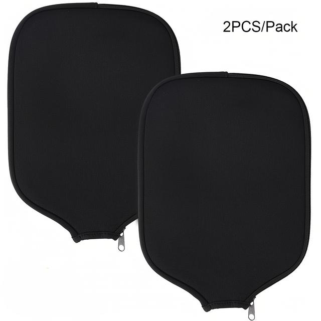 TEMU 2pcs Black Neoprene Pickleball Paddle Covers- Fit, Durable Protection For Paddles, Halloween, Christmas& New Year Sports Gear