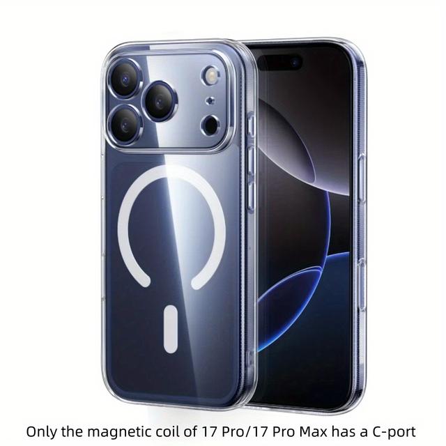 TEMU Phone Case: Magnetic Case For Iphone 17 Pro Cases Shockproof Cover For Iphone 17 16 15 14 13 17pro Max
