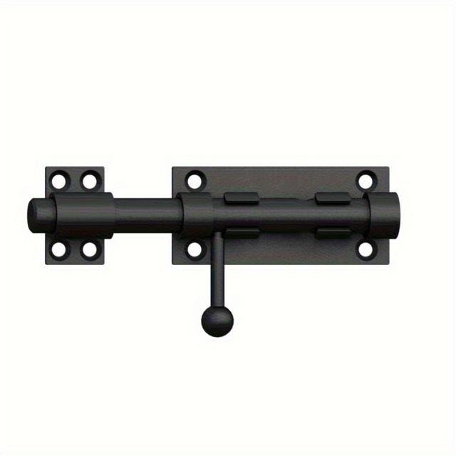 TEMU 160mm (6.3인치) 고강도 304 스테인리스 스틸 도어 잠금장치 (나사 포함), 두꺼운 볼트 + 강화 보안 잠금 구멍, 가정/차고/야외 사용에 적합, 와인 캐비닛/창고/창문/서랍/옷장 호환