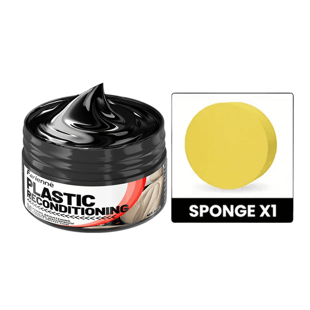 TEMU Car Repair Kit: Plastic Parts Renovation, Interior Glossy Wax, Tire Protector, Black Car Glaze Repair And Coating, Car Repair Accessories With Sponge