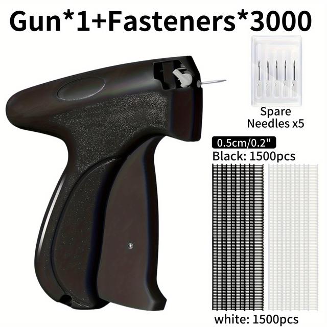 TEMU Upgraded Version, Quick Clothing Repair With 3000 Adhesive Strips, Mini Rapid Sewing Gun, Manual Tag Gun, Sock And Towel Label Maker, Garment Stitching Tool