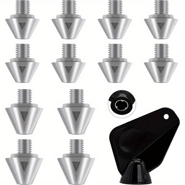 TEMU [13pcs] Soccer Shoe Aluminum Studs Set | 8 Short Studs Of 8mm + 4 Long Studs Of 11mm + 1 Abs Stud Removal Tool