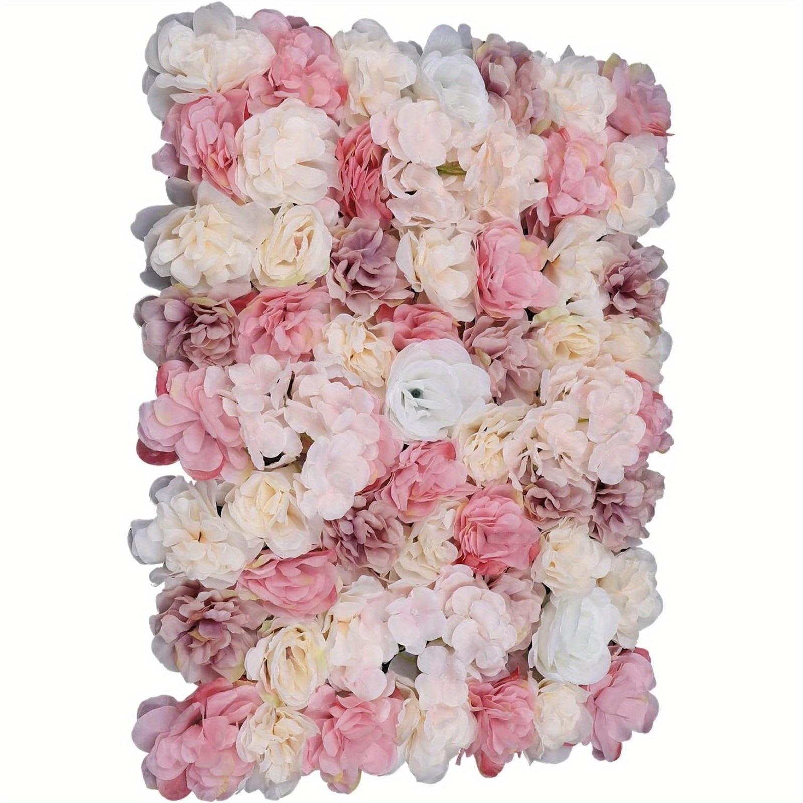 TEMU Painel de parede de flores artificiais de 12 peças, Thermall, 40 x 60 cm, para decoração de casamento, festa e casa. Presentes para família e .