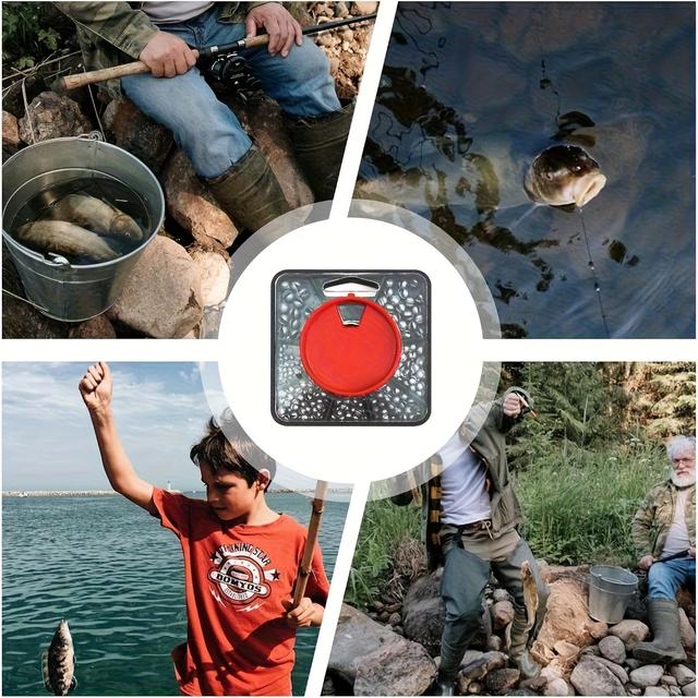 TEMU Jedna sada 120g rybářských plováků, dělené olověné závaží s otevřeným zátěrem, netoxické, celkem 7 velikostí včetně č. 1, č. 4, č. 6, č. 8, BB, AAA. Rybářské závaží pro velké druhy ryb