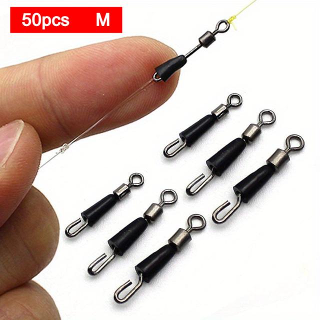 TEMU 50ks Rychloupínacích Konektorů pro Krmítka - Odolný Materiál PC, Nezbytné Konektory pro Rybářské Náčiní na Kapry, Příslušenství