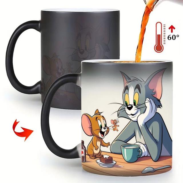 TEMU 1 قطعة كوب قهوة Bros سعة 11 أونصة بتصميم متغير الألوان، كوب قهوة حراري، مناسب للمنزل والمكتب، كوب قهوة ممتع وفريد، هدية مثالية للعائلة والأصدقاء، هدية عيد ميلاد