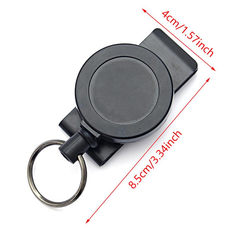 TEMU 2D Infällbar Nyckelringsbrickhållare med Utdragbar Spole, Multiverktyg, Lättdragspänne, Nyckelring, Metallrep, Namnskylt, Kontorsmaterial, Arbetstillbehör
