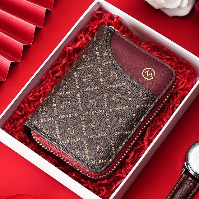 TEMU European And Accordion Small Card Holder For Women's Id Card Bag Large Capacity Multi-card Slot Anti-theft Brush Coin Purse