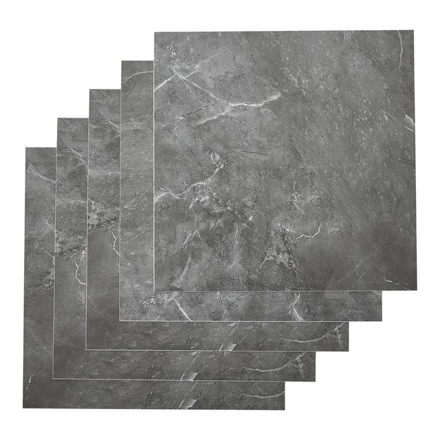 TEMU 12pcs Self-adhesive Marble And Wood Grain Floor Tiles, 30x30cm Pvc Anti-slip Removable Vinyl Wallpaper, Waterproof Peel And Stick For Bedroom, Bathroom, Kitchen Renovation