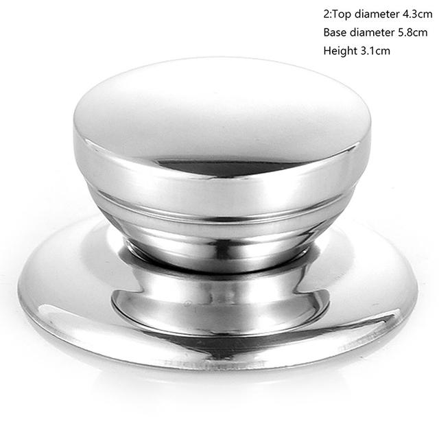 TEMU Replacement Stainless Steel Universal Pot Additions Pan Lid Grip Anti Scalding Knob Handle Cover Kitchen Cookware Supplies