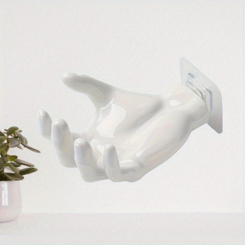 TEMU A Palm-shaped Wall-mounted Hook, Plastic Material, Sturdy, No Drilling Required, Leaves , Floor Installation, Suitable For Kitchen, With Key And Earphone Holder,halloween,christmas
