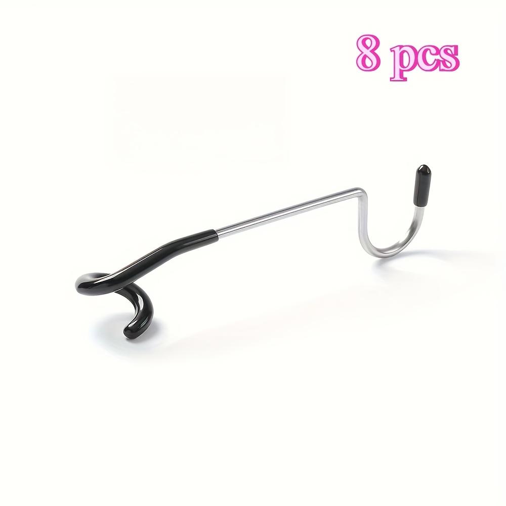 TEMU 8pcs Stainless Steel Camping Rod Hooks | Heavy Duty Matte Multi-functional Outdoor Hooks For Camping Gear, Lanterns, Bags - Durable And Portable Design For Tent, Rv, Hiking Essentials