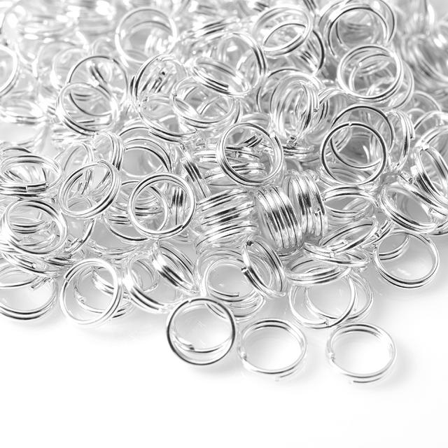 TEMU 400pcs 6mm Alloy Metal Split Rings For Jewelry Making , Keychain Necklace Bracelet Earring Links
