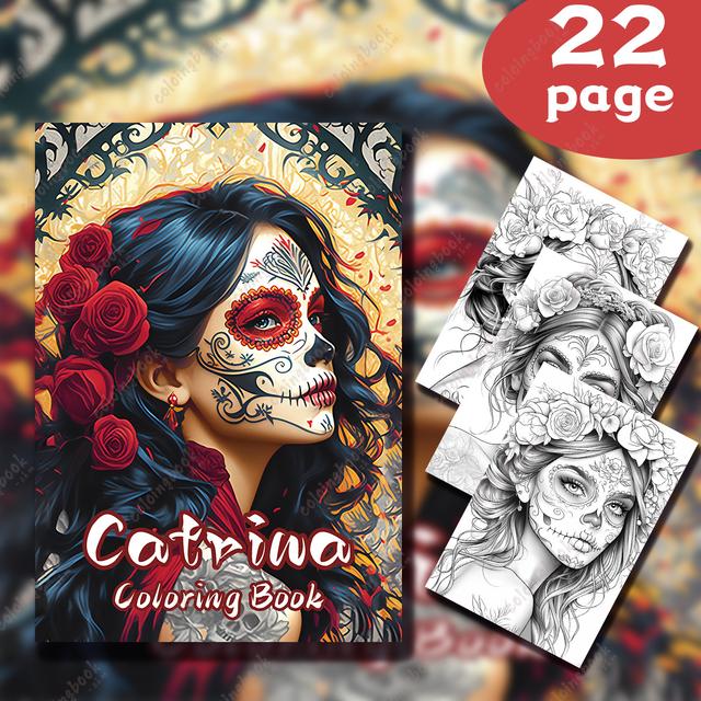 TEMU Coloring Book - , 22 Thick Pages, Floral And Designs | Ideal Gift For Teens & Adults For Valentine's Day, Christmas, Halloween, Birthdays, Cute Coloring Book