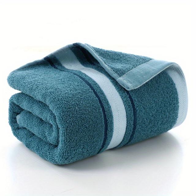 TEMU 1pc Cotton Bath Towel - Quick Dry, Absorbent, Machine Washable Rectangular Bath Towel - Suitable For Home, Beach, Hotel, Christmas Halloween Thanksgiving Gift