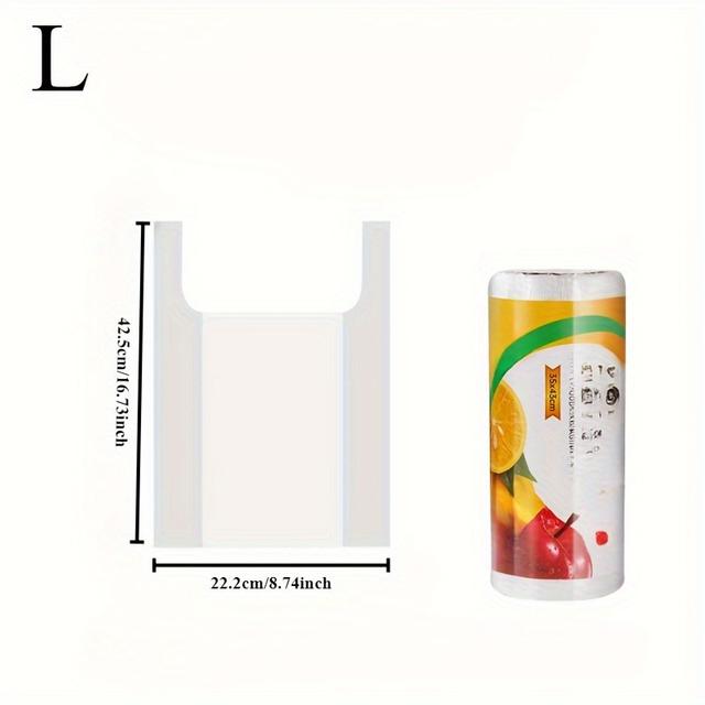 TEMU Transparent Disposable Food Storage Bag Set, Suitable For Supermarkets, Convenience Stores, Kitchens, And Restaurants