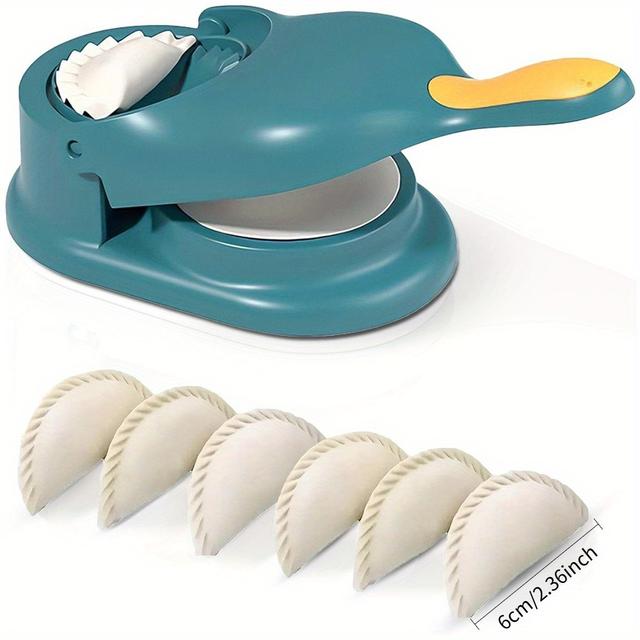 TEMU Upgrade 2in 1 Dumpling Maker Press, Dumpling Light Beige Maker Machine, Empanada Maker Press, Multifunctional Diy Manual Dumpling Press Mold Set (blue, Green, Yellow, White)