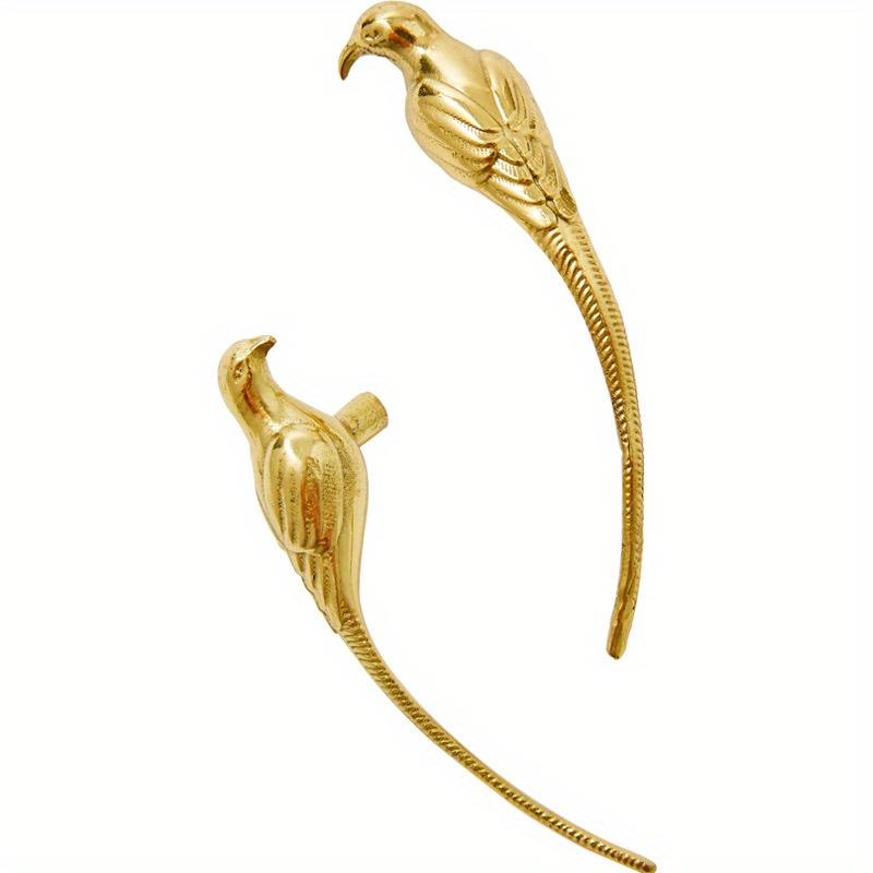 TEMU Magpie-inspired Metal Cabinet Handles - 1 Pair, Modern & Elegant For Wardrobe, Shoe Cabinets & Wine Chests