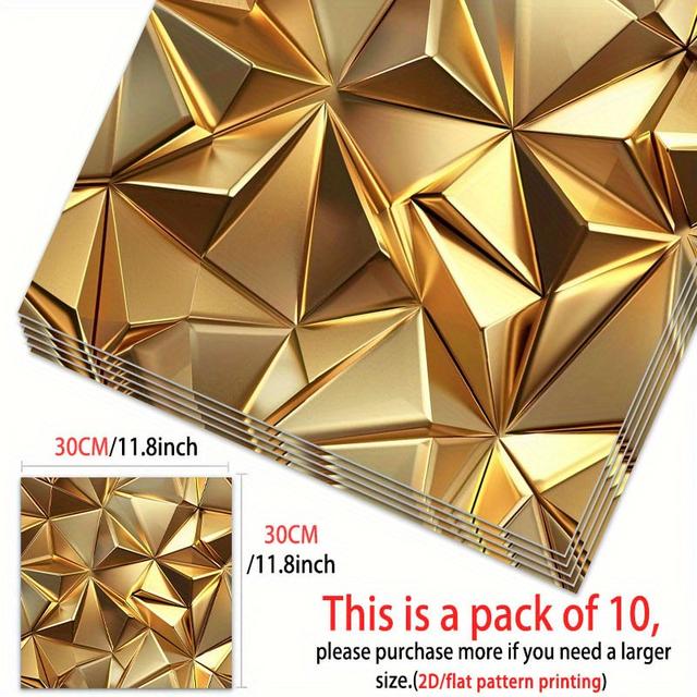 TEMU 10 قطعة، ملصقات أرضية PVC مسطحة 2D أنيقة ذاتية اللصق، مناسبة لتزيين غرف النوم والمعيشة. إضفاء مظهر عصري للأرضيات والجدران