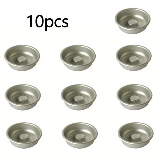 TEMU 10pcs Ensemble de moules à beignets en aluminium antiadhésif, 2,75 po - Parfait pour les beignets, les gâteaux et les puddings à soi- - Moules ronds allant pour les amateurs de pâtisserie