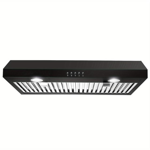 TEMU 30 Inch Under Cabinet Range Hood With 3 Way Venting, Stainless Steel Range Hood W/ Baffle Filters, Kitchen Vent Hood, Under Cabinet Hood, Exhaust Fan