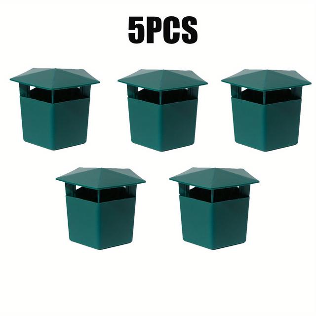 TEMU 5/10pcs Slug Plastic Boxes Reusable Plastic Slug Beer Traps Catcher Tool Green Slug Snail Traps Friendly To Catch Snails Catcher For Vegetable Patio Supplies