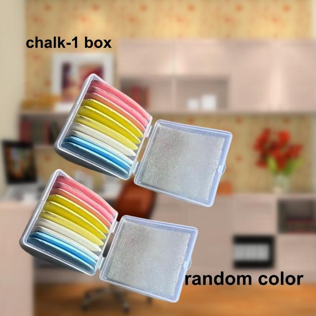 TEMU Juego de tizas de sastre de tela limpiable, tiza de sastre triangular, herramienta multicolor para marcar patrones de costura, empaquetado en caja