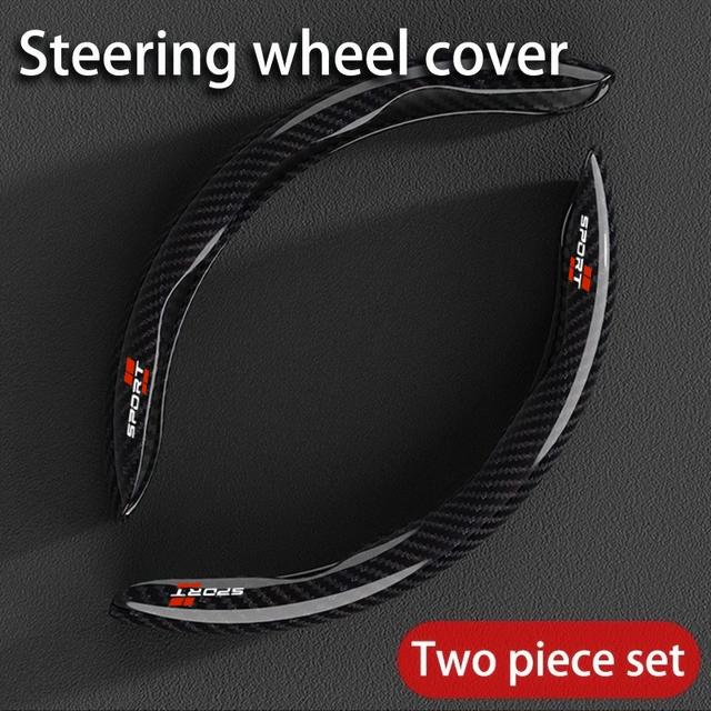 TEMU غطاء حماية لعجلة القيادة، تصميم بملمس ألياف الكربون، يعزز السلامة والراحة أثناء القيادة