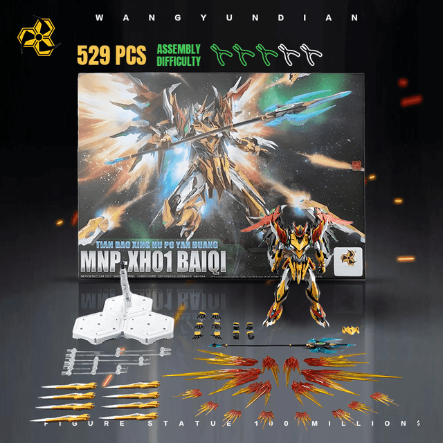 TEMU Alloy Frame Version | Diy Assembled Mech .5in 529 Parts Self-assembly Robot Model With Movable Joints Assembly Kit