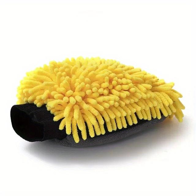 TEMU Mitt For Car Washing, Designed To Prevent Scratches, Made Of Microfiber, And Suitable For Cleaning Tasks