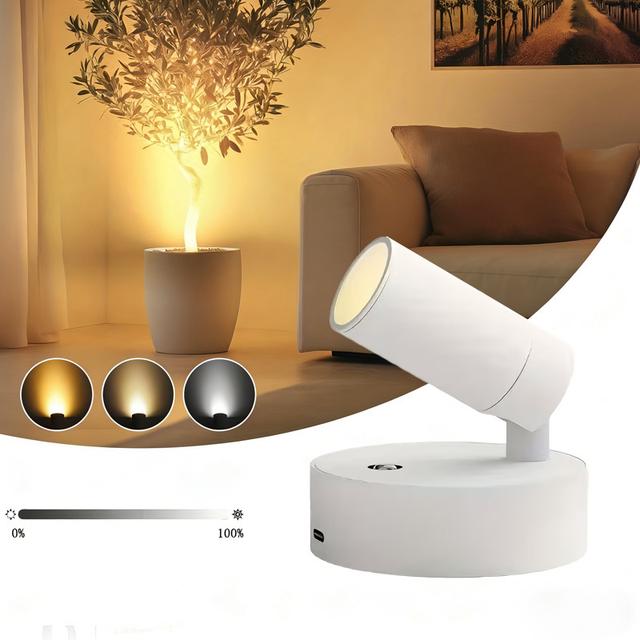 TEMU Led Spotlight, Adjustable Three-color Light , Indoor Wall Lighting, Plant Spotlight, Dimmable Timer, Mini Pendant Light, Artwork Decorative Lighting, Battery-powered Rechargeable