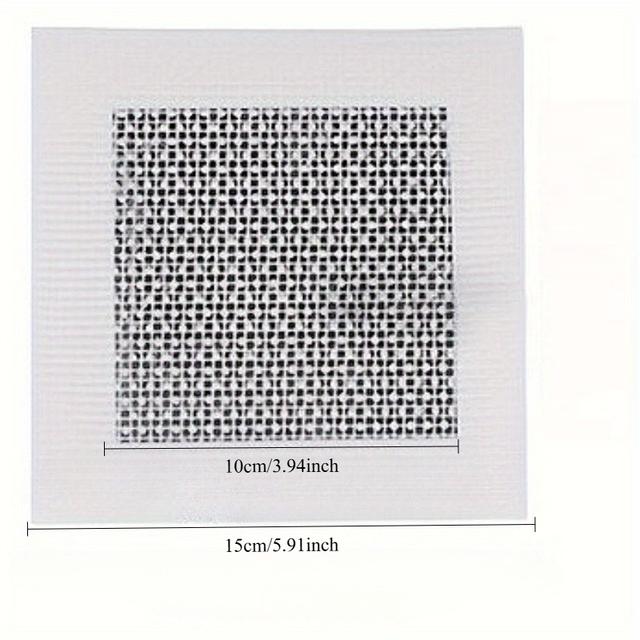 TEMU Self-adhesive Plasterboard Patch - Quick-dry Grid Texture Compound, Lightweight & Durable, Suitable For Walls/ceilings, Easy /repair Holes/