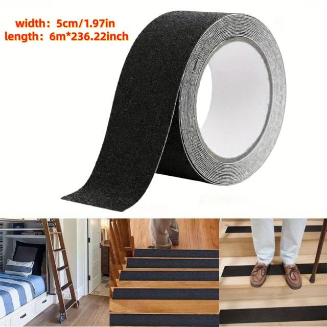 TEMU 6m Anti-slip Tape For Traction On Tubs, Boats, And Stairs - Clear, Soft, And Comfortable For Feet