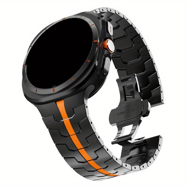 TEMU Edelstahl Armband mit für Samsung Galaxy Watch Ultra 2025, 47mm, Armband ohne Lücken für SAMSUNG GALAXY , 8 Luxus Herrenarmband