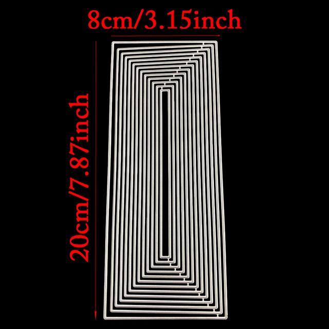 TEMU Large Frame Dies Kit - 13pcs Stencils For Edgy Card Making, Grunge Pages, Modern Invites & Diy Gift Wrapping (industrial- Cutting Templates)