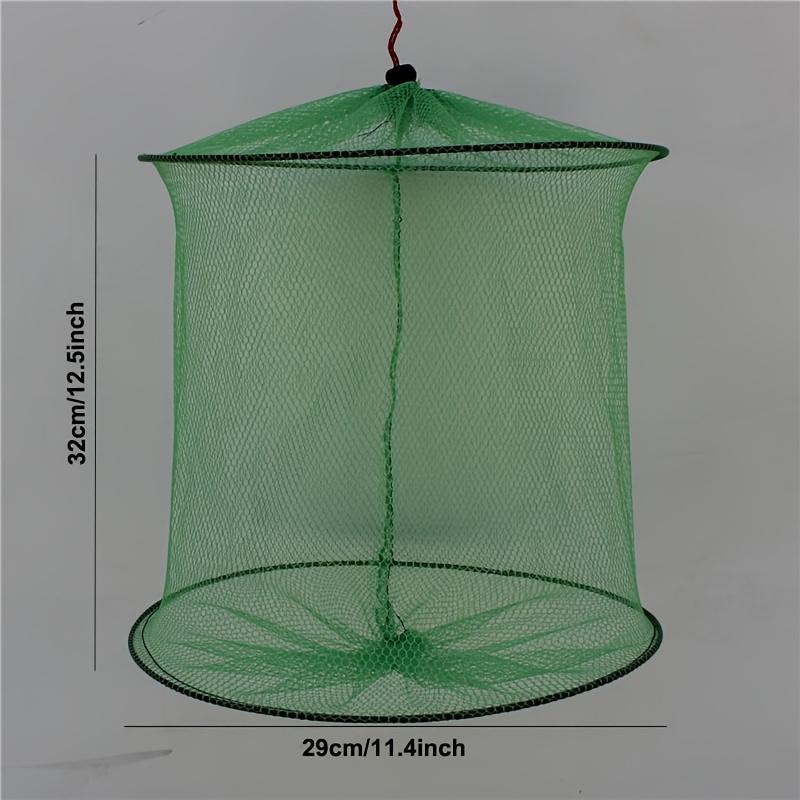 TEMU Collapsible Quick-dry Cage - Made Of Durable Nylon With A Drawstring Closure, Suitable For Freshwater And Saltwater Fishing, Portable Net With An Design