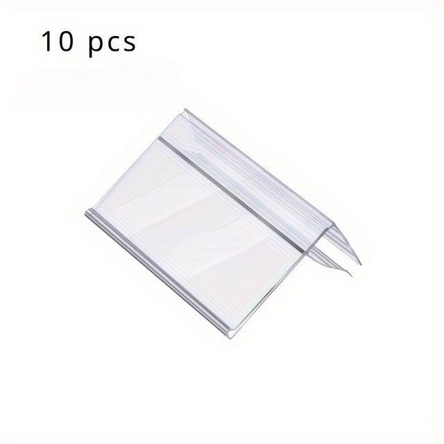 TEMU 10-pack Pvc Price Tag Holders, Durable Clip-on Labels For Shelves, Bookstores, Supermarkets, Retail Display - Tags