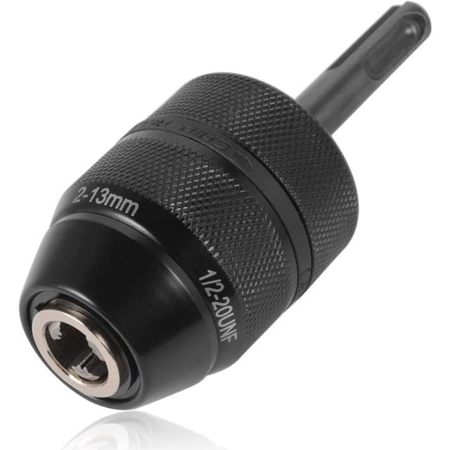 TEMU 2-13mm 키리스 드릴 척 SDS 플러스 어댑터, 프로페셔널 헤비듀티 1/2-20UNF 마운트 퀵 체인지 자동 조임 드릴 척 어댑터 회전 해머 변환 도구