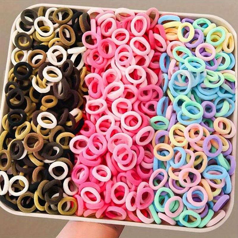 TEMU 300 Colorful Basic Hairbands And Rollers, Including Ponytail Clips And Durable Rubber Bands For Hair, Suitable For Everyday Use.