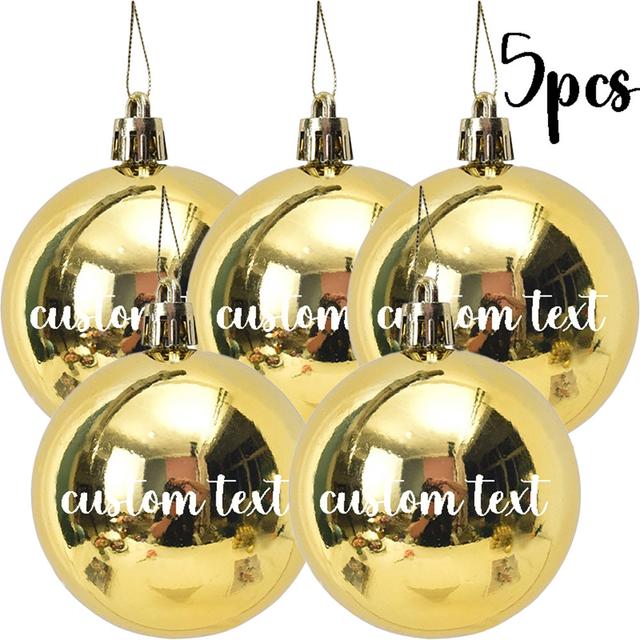 TEMU Customized Golden Ornaments For Every Christmas! 5 Personalized Holiday Balls - A Gift And Decoration