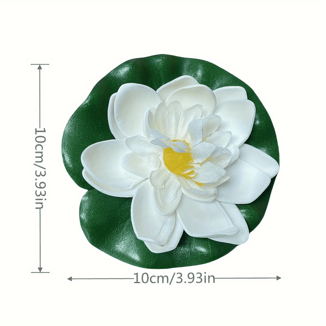 TEMU 3pcs Of Artificial Lotus Flowers With Lily Leaves, Floating Foam , Suitable For Fish , Ideal For Aquarium, Pool, And Water Garden Decoration