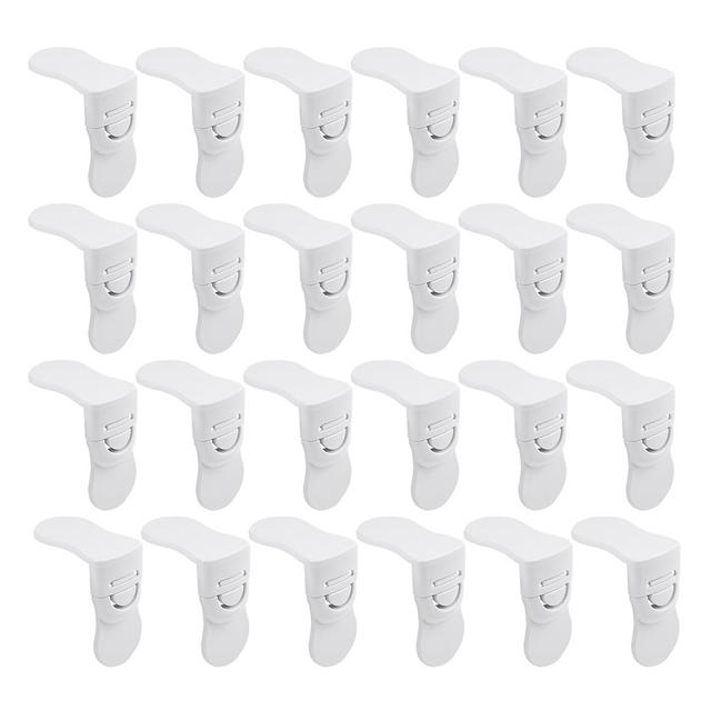 TEMU 24 قطعة قفل زاوية قائمة - مقاوم للضغط ومقاوم للفتح لأدراج الخزائن والثلاجات، تصميم أبيض مريح خالي من الفثالات للخزائن والأدراج والأجهزة - قفل منزلي متعدد الاستخدامات