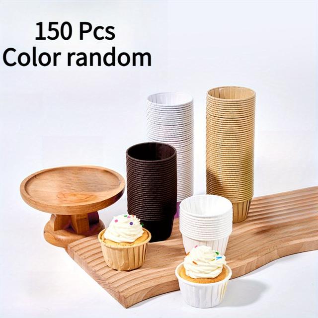 TEMU 150pcs Cupcake Case Liners Wrappers Baking Muffin Liners Paper Cups Baking Cups Food Grade & Grease-proof Baking Cups Paper Paper Cupcake Liners, Festival Party, Festival